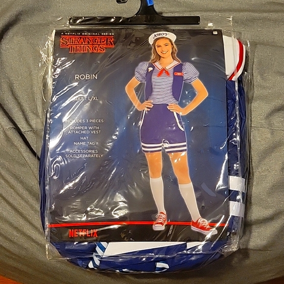Netflix Other Nwt Stanger Things Robin Scoops Ahoy Costume Cosplay Halloween Size Lxl Poshmark